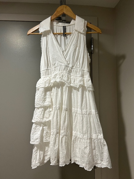 Anthropologie Dresses & Skirts - Anthropologie Collared Halter Tiered Ruffled Mini Dress